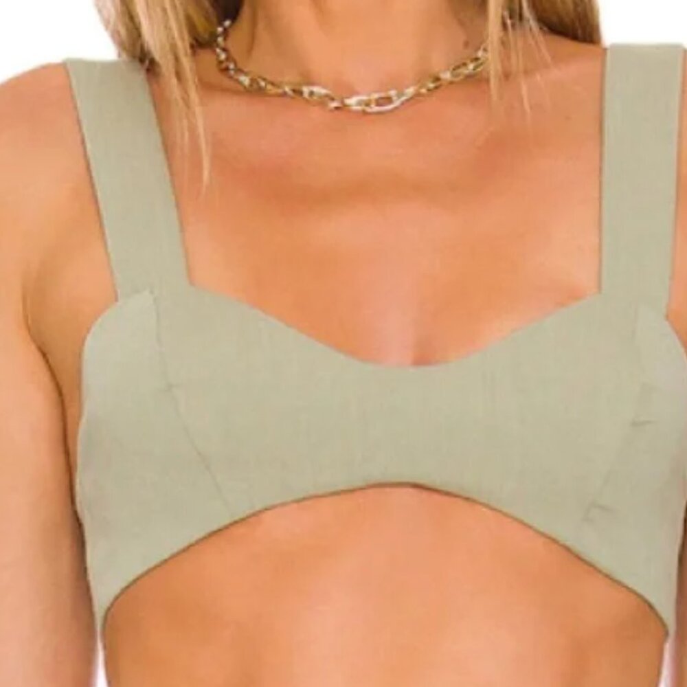 Lovers and Friends Roxanne Bra Top in Fern Green Size L